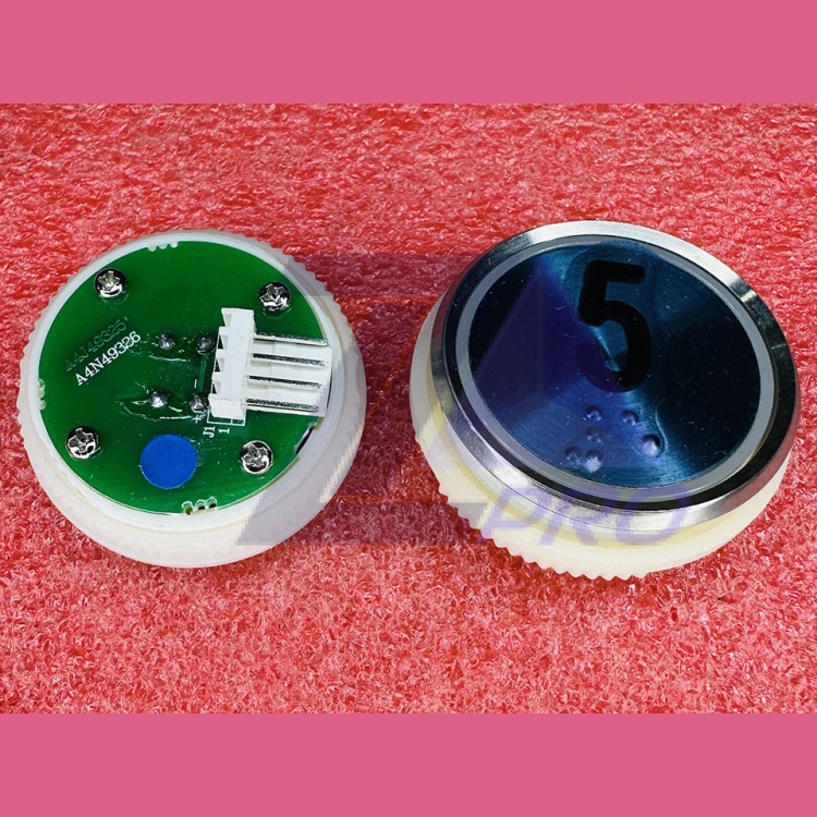 Кнопочный модуль 5 синяя подсветка с шрифтом Брайля  A4N49326 Thyssen