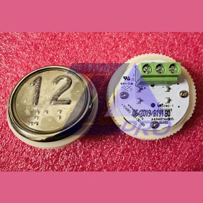 Модуль кнопочный A4N49744$05 белая подсветка Брайль "12" BBP-R331-CMPLT-D-W-12 (EA2406S-D-W-12) ЩЛЗ