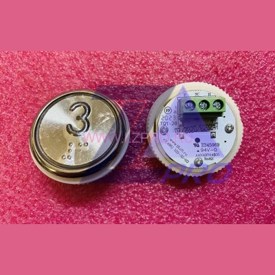 Модуль кнопочный A4N49744$05 белая подсветка Брайль "3" BBP-R331-CMPLT-D-W-03 (EA2406S-D-W-03) ЩЛЗ